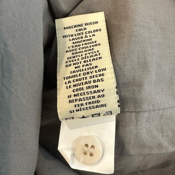 Max Studio XS Shift Dress Grey Patterned V Neck Collared Button NWOT - Picture 6 of 10